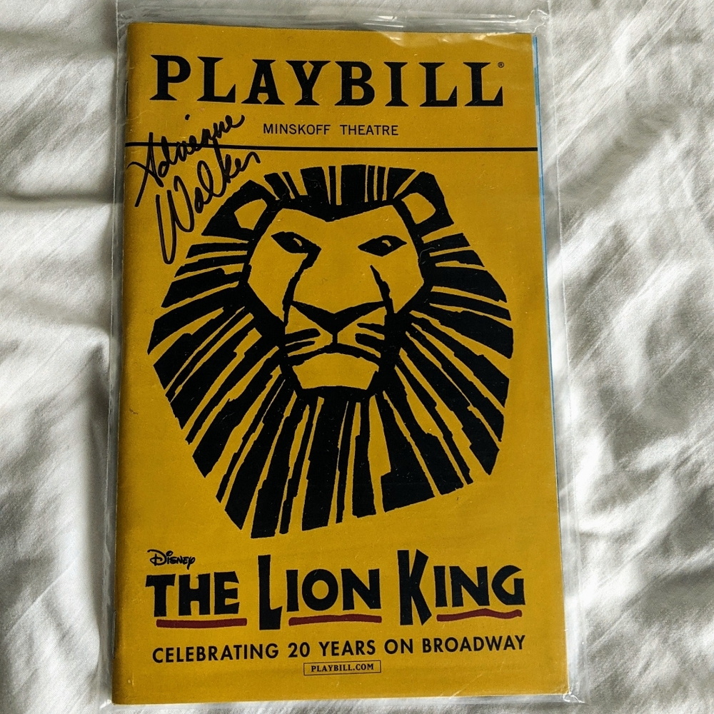 Autographed The Lion King playbill